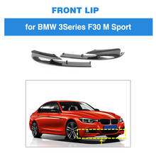 Front Bumper Splitters For BMW F30 F31 F35 M Sport 2012 - 2018 Front Bumper Lip Spoiler ABS Carbon Look 2024 - buy cheap