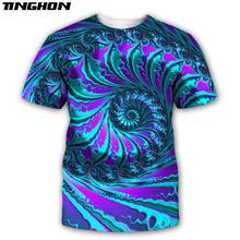 XS-7XL moda trippy t-shirts brilho no escuro 3d psychedelic impressão das mulheres dos homens manga curta verão streetwear casual t camisa 12 2024 - compre barato