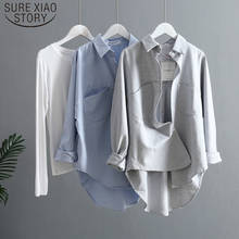 Blusa de moda feminina, camisa grossa com bolsos de manga morcego, para outono e inverno 2021 50 2024 - compre barato