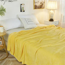 Sábana de cama de lana, cubierta de colchón de franela suave y cálida, manta de Color sólido, amarillo y gris, textil para el hogar, 230x250cm, 1 ud. 2024 - compra barato