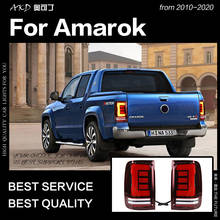 Farol automotivo akd, estilo amarok, luz led traseira para amarok 2014-2019, sinal de freio dinâmico led, acessórios para automóveis 2024 - compre barato