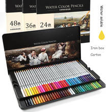 Water-soluble Colored Pencil Crayons 24 36 48 72 Color Professional Sketch Watercolor Pen Kids Art Supplies Painting Set 2024 - buy cheap
