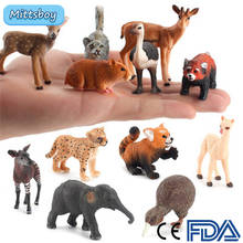 12Pcs Mini Simulation Wild Animals Simulation Figure Toy Antelope Ostrich Deer Elephant Educational Toy for Childrens Figure Toy 2024 - buy cheap