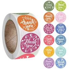 500Pcs/Roll 12 Styles Round Thank You Stickers Wedding Party Handmade Scrapbooking Gift Packaging Seal Labels Baking  2024 - buy cheap