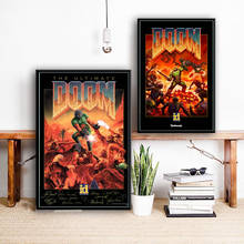 Video Games The Ultimate Doom Game Canvas Painting Posters And Prints Pictures On The Wall Vintage Decoration Home Decor Cuadros 2024 - buy cheap