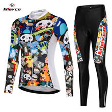 Mieyco Cycling Jersey Roupa De Ciclismo Feminina Tops Team MTB Mountain Bike Clothings Panda Design Quick Dry Breathable Bib Set 2024 - buy cheap