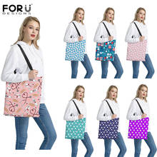 FORUDESIGNS Fashion bolsa tela Women Tote Bag Cartoon Nurse Pattern Canvas Bag Teen Girl Book Bag Eco-Friendly Shopper Linen Bag 2024 - compre barato