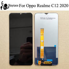 Оригинальный ЖК-дисплей 6,5 дюйма для Oppo Realme C12 2020 RMX2189, сенсорная панель, дигитайзер, дисплей в сборе, сменная рамка 2024 - купить недорого