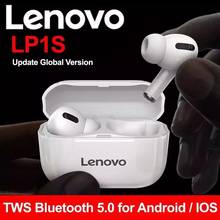 Lenovo-auriculares inalámbricos LP1S, dispositivo de audio TWS, con Bluetooth, versión mejorada, 5,0, Control táctil estéreo Dual, 300mAH 2024 - compra barato
