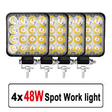 4Pcs Car LED Bar Worklight 48W 12V Offroad Work Light Fog Lamp 4x4 LED Tractor Headlight Bulbs Spotlight for Truck ATV 4 i 2024 - buy cheap