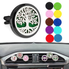 Car Air Freshener Auto Perfume Vent Clip Tree Of Life Aromatherapy Essential Oil Car Diffuser Vent Locket Pendant With 10pcs Pad 2024 - buy cheap