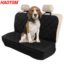 Универсальная автомобильная накладка на сиденье для собак, 1 шт., протектор на заднее сиденье автомобиля, нескользящая водонепроницаемая черная подушка для домашних животных 2024 - купить недорого
