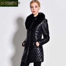 Genuine Leather Down 100% Jacket Women Winter Jackets 2021 Natural Mink Fur Collar Sheepskin Duck Down Coat Female Coats 2024 - buy cheap