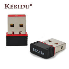 Мини WiFi беспроводной адаптер Kebidu высокоскоростной USB 2,0 Сетевая карта 150 Мбит/с 802,11 ngb для macbook XP ПК ноутбука USB WIFI антенна 2024 - купить недорого