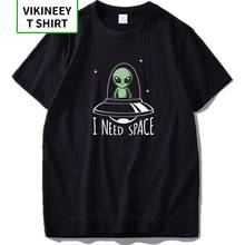 Мне нужна космическая футболка Go By UFO, милая мультяшная Оригинальная дизайнерская футболка с коротким рукавом высокого качества из 100% хлопка, европейский размер 2024 - купить недорого