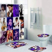 Hipster Prince Purple Rain Shower Curtains Set Bathroom Curtains for Bathtub Toilet Rug Carpet Bath Mat Prince Roger Nelson Gift 2024 - buy cheap