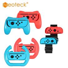 Neoteck-empuñadura para Nintendo Switch Joy-Con, accesorios de volante, banda de baile para la muñeca, Mario Tennis Aces, Kit de mango de juego 2024 - compra barato
