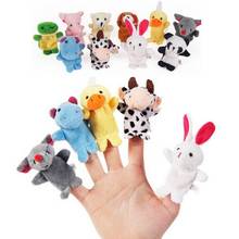 10 PCS Cute Finger Puppets Cartoon Biological Animal Child Baby Favor Dolls Tell Story Props Boys Girls Finger Puppet Plush Toys 2024 - buy cheap