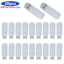 Fashion 20pcs free logo usb 2.0 flash drive 128gb 64GB 32GB 16GB 8GB 4GB pen drive pendrive waterproof metal u disk memory stick 2024 - buy cheap