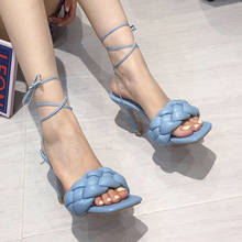 Sandália salto alto fino feminino, sandália com alça cruzada stiletto 10 cm 2024 - compre barato