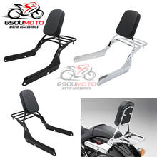 Respaldo de motocicleta Sissy Bar, portaequipajes, almohadilla de cojín para Honda Shadow VT750 C2 Spirit 2007 - 2014 VT750C2B Phantom 2010 - 2015 2024 - compra barato