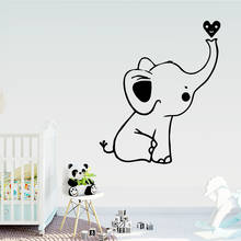 Beauty elephant Home Decorations Pvc Decal For Kids Room Decoration Wall Art Sticker Murals 2024 - buy cheap