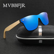 Mvbbfjr óculos de sol de olho de gato, novo óculos de sol de bambu espelhado de madeira vintage clássico uv400 2024 - compre barato