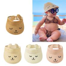 Cute Bunny Comfortable Korean Baby Fashion Cap Empty Straw Hat Summer Sun Hat For Boys And Girls With UV Protection GXMB 2024 - buy cheap