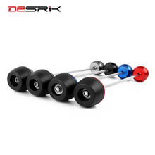 DESRIK For Yamaha Tenere 700 Tenere700 Motorcycle Front and Rear Wheel Fork Axle Sliders Cap Crash Protector NEW 2024 - buy cheap