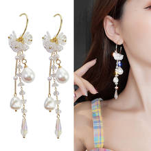 Fairy pearl tassels Earrings women Europe and America exaggerated Earrings Korean temperament fashion atmosphere Earrings 2024 - buy cheap