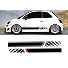 Side Stripes Graphic Decal Sticker Italian Flag For Abarth Fiat 500 595 Punto tu-88689 2024 - buy cheap