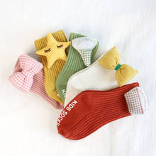 FOCUSNORM 0-3Y Newborn Baby Girls Boys Socks 5 Colors Big Bowknot Print Cotton Knit Anti-Slip Socks 2024 - buy cheap