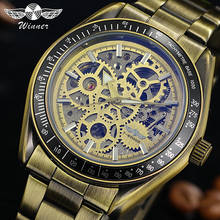 WINNER-Reloj de pulsera para hombre, accesorio masculino con mecanismo automático de movimiento Hiphop, correa de acero y cobre, de marca de lujo, nuevo, 2019 2024 - compra barato