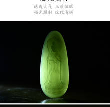 Natural authentic hetian green jade pendant jasper guanyin two-side handcarved  jadeite jade necklace pendants real jade jewelry 2024 - buy cheap