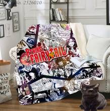 Throw blanket Japan Anime Fairy Tail 3D Velvet Plush Blanket Bedspread For Kids Girls Sherpa Blanket Couch Quilt Cover Travel 04 2024 - buy cheap