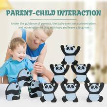 Children's Montessori Wooden Panda Balance Game Funny Cartoon Building Blocks Early Education Stack Balancing Toys For Baby Kids 2024 - buy cheap