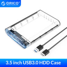 ORICO HDD чехол 3,5 USB3.0 для SATA3.0 жесткий диск Корпус для 2,5 3,5 HDD SSD коробка HD внешний адаптер Поддержка UASP 8 ТБ 2024 - купить недорого