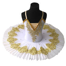 White Ballet Tutu Skirts Dress For Girls White Swan Lake Costumes Ballet Dress For Children Pancake Crystal Dancewear 2024 - buy cheap