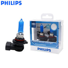 Philips-lâmpada original para farol automotivo, 9005 hb3, 12v, 60w, visão diamante, 5000k, xenon, branco, oem, lâmpadas 9005dvs2, par 2024 - compre barato