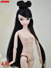 1PCS 12 Moveable Joints Doll Accessories For 11.5" Naked Doll Body Dollhouse 1/6 Doll Body + Head With Long Hair Kids Toys 2024 - buy cheap