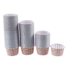 Envoltura de papel para cupcakes, funda de papel para pasteles, revestimiento para tazas, Muffin, color rosa, 100 unidades 2024 - compra barato