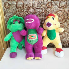 Muñeco de peluche de dinosaurio para niños, muñeco de dibujos animados, amarillo, verde, morado 2024 - compra barato