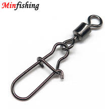 Minfishing 25/50 PCS/Lot Stainless Steel Fishing  Rolling Swivel Snap Clip Hook Lure Accessories Tackle 2024 - buy cheap