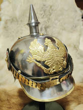 Casco de caballero Medieval usable, máscara general alemana de la Primera Guerra Mundial, cascos PICKELHAUBE de Prusia 2024 - compra barato