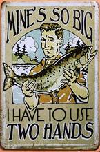 Забавная Рыбалка деревенская металлическая жестяная вывеска Декор паб домашняя дверь винтажный настенный плакат табличка 2024 - купить недорого