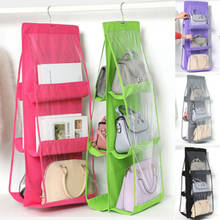 6 Pocket Foldable Hanging Bag 3 Layers Folding Shelf Bag Purse Handbag Organizer Door Sundry Pocket Hanger Storage Closet Hanger 2024 - buy cheap