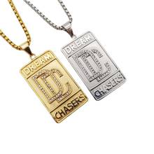 Gold color Stainless steel Dream Chasers pendant necklace good quality rhinestones Dream chaser necklace for men fashion jewelry 2024 - buy cheap
