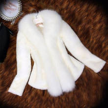 Женское пальто, весеннее пальто из искусственного меха, толстое, плюс размер, пушистое, плюшевая куртка, Дамское осеннее пальто, верхняя одежда 2024 - купить недорого