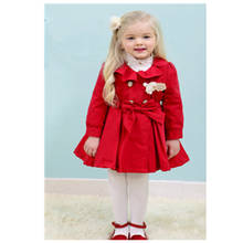 2021New для маленьких девочек модный комплект куртка-штормовка для девочек сезон осень-зима; Платье принцессы с длинными рукавами платье принцессы пальто платье Одежда для маленьких чевочек, Размер 30 2024 - купить недорого