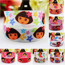 7/8 22 22 22mm, 1 "25mm, 1-1/2" 38mm, 3 "75mm ruban dora cartoon personagem impresso fita de gorgorão decoração de festa 10 jardas 2024 - compre barato